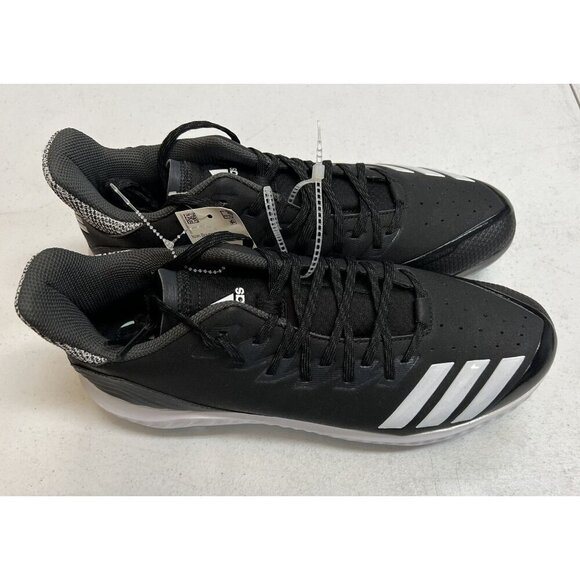 Adidas Men's Size 12.5 Icon Bounce Low Metal Baseball Cleats Black CG5241 NEW - Picture 4 of 5